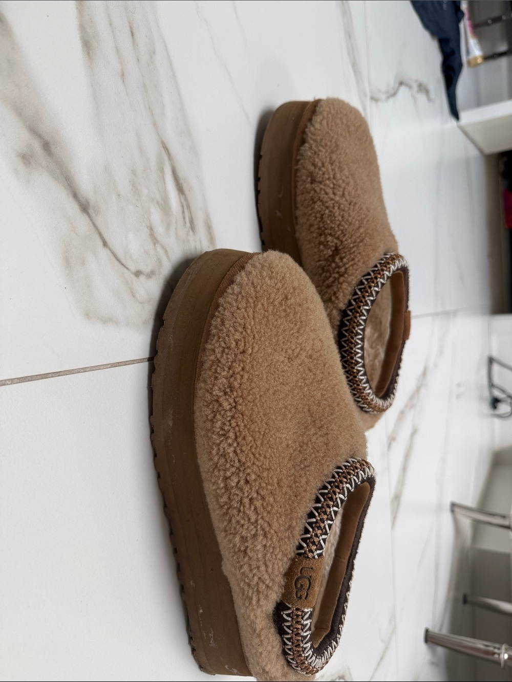 UGG Chestnut Shearling Slip-On Mules - Picture 6 of 6